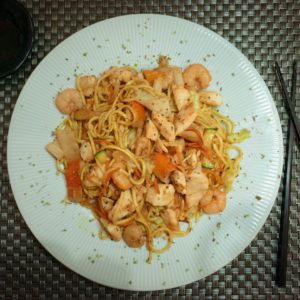 Tallarines al pescador